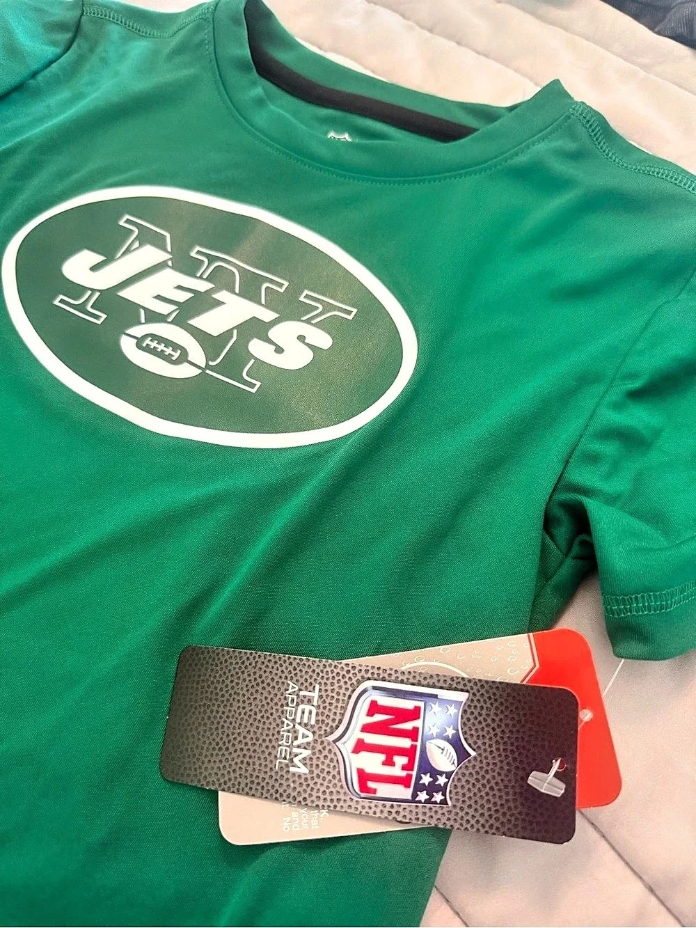 NFL New York Jets Green Short Sleeve Tee Boys Large NWT